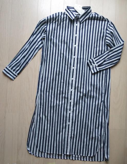 L★着やせストライプロングシャツワンピース★綿100%★ < 女性ファッション  L★着やせストライプロングシャツワンピース★綿100%★ < 女性ファッションの