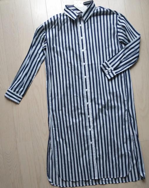 L★着やせストライプロングシャツワンピース★綿100%★ < 女性ファッション  L★着やせストライプロングシャツワンピース★綿100%★ < 女性ファッションの