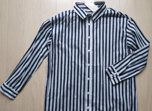 L★着やせストライプロングシャツワンピース★綿100%★ < 女性ファッション  L★着やせストライプロングシャツワンピース★綿100%★ < 女性ファッションの