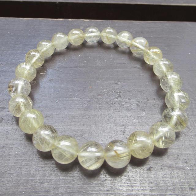 8ミリ玉 ルチルクォーツブレスレット 天然石 < 男性アクセサリー/時計 8ミリ玉 ルチルクォーツブレスレット 天然石 < 男性アクセサリー/時計の