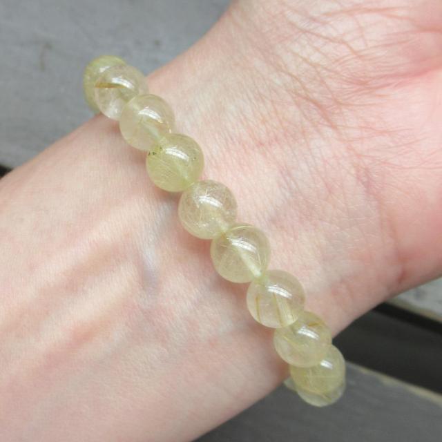 8ミリ玉 ルチルクォーツブレスレット 天然石 < 男性アクセサリー/時計 8ミリ玉 ルチルクォーツブレスレット 天然石 < 男性アクセサリー/時計の