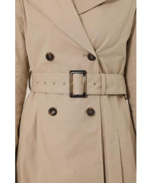 riendaリエンダベージュプリーツトレンチコートロングコートベルト < ブランド riendaリエンダベージュプリーツトレンチコートロングコートベルト < ブランドの