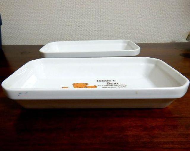 ◆テディベア teddy's bear トレー 食器 2枚セット 中古品 < インテリア/ライフ  ◆テディベア teddy's bear トレー 食器 2枚セット 中古品 < インテリア/ライフの