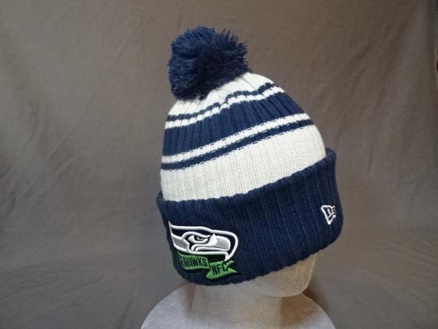 【NEWERA】NFL シアトル シーホークスロゴ刺繍 ニットキャップ < 男性ファッション  【NEWERA】NFL シアトル シーホークスロゴ刺繍 ニットキャップ < 男性ファッションの