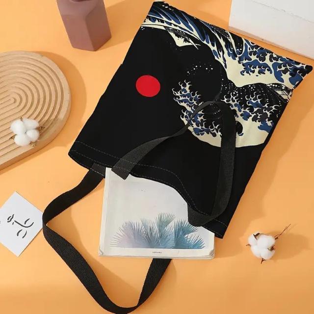 爆ヤス価格990円★シックなウェーブ&サンプリントトートバッグ - 広々としたショルダーショッピングバッグ(女性用) < 男性ファッション  爆ヤス価格990円★シックなウェーブ&サンプリントトートバッグ - 広々としたショルダーショッピングバッグ(女性用) < 男性ファッションの