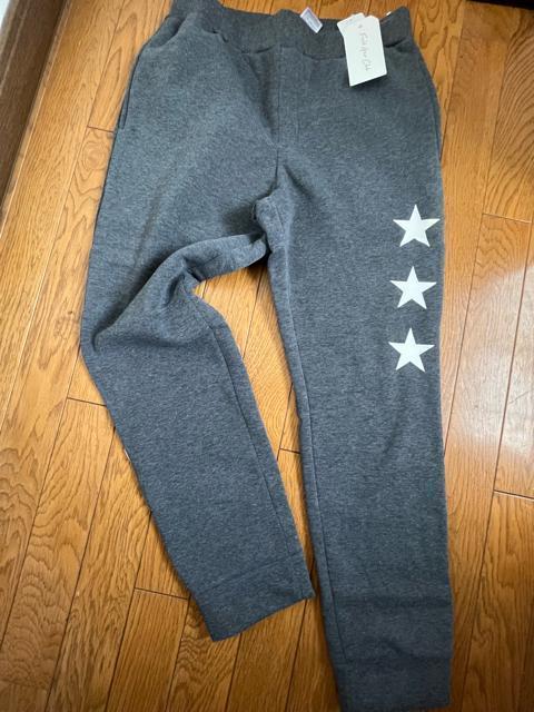 Mサイズ!高貴紳士的!裏起毛!暖か!さりげなくかっこいい!三つ星!プリント!杢チャコール灰色系色合い!ジョガーパンツ!新品! < 男性ファッション  Mサイズ!高貴紳士的!裏起毛!暖か!さりげなくかっこいい!三つ星!プリント!杢チャコール灰色系色合い!ジョガーパンツ!新品! < 男性ファッションの