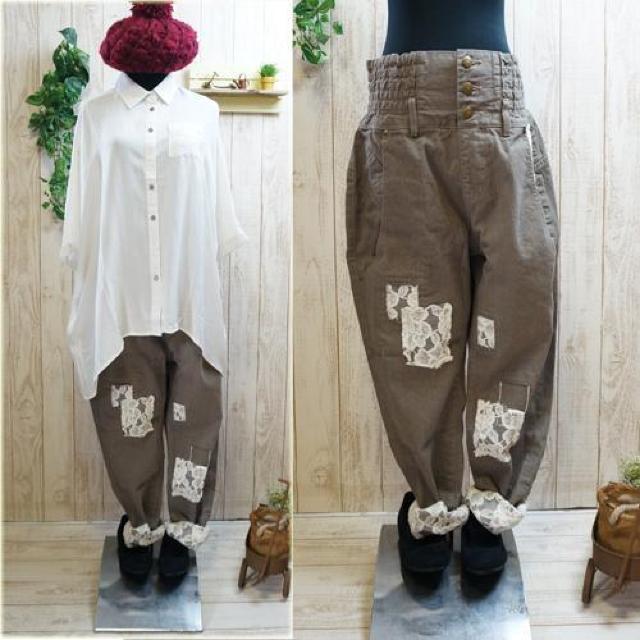 新品 レース シャーリング designデニム < 女性ファッション  新品 レース シャーリング designデニム  < 女性ファッションの