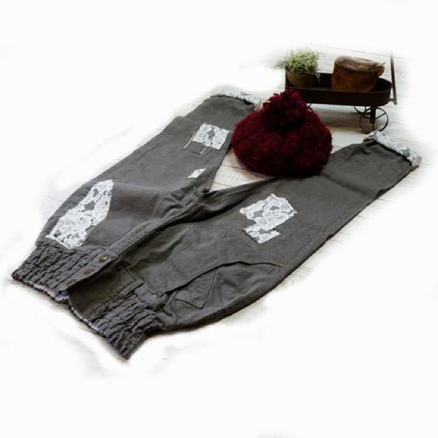 新品 レース シャーリング designデニム < 女性ファッション  新品 レース シャーリング designデニム < 女性ファッションの