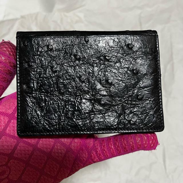 美品 WINFRIED KRALLE KONIGIN オーストリッチ カード入れ レザー 黒 本革 名刺入れ < 男性ファッション 美品 WINFRIED KRALLE KONIGIN オーストリッチ カード入れ レザー 黒 本革 名刺入れ < 男性ファッションの