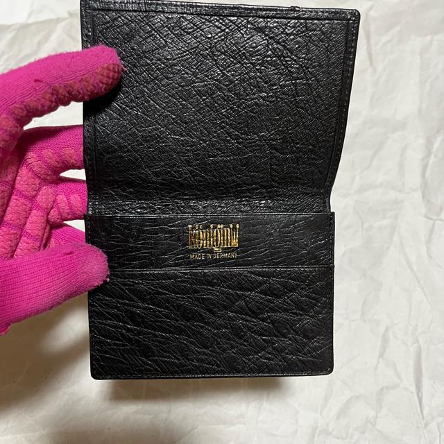 美品 WINFRIED KRALLE KONIGIN オーストリッチ カード入れ レザー 黒 本革 名刺入れ < 男性ファッション 美品 WINFRIED KRALLE KONIGIN オーストリッチ カード入れ レザー 黒 本革 名刺入れ < 男性ファッションの