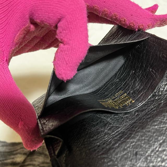 美品 WINFRIED KRALLE KONIGIN オーストリッチ カード入れ レザー 黒 本革 名刺入れ < 男性ファッション 美品 WINFRIED KRALLE KONIGIN オーストリッチ カード入れ レザー 黒 本革 名刺入れ < 男性ファッションの