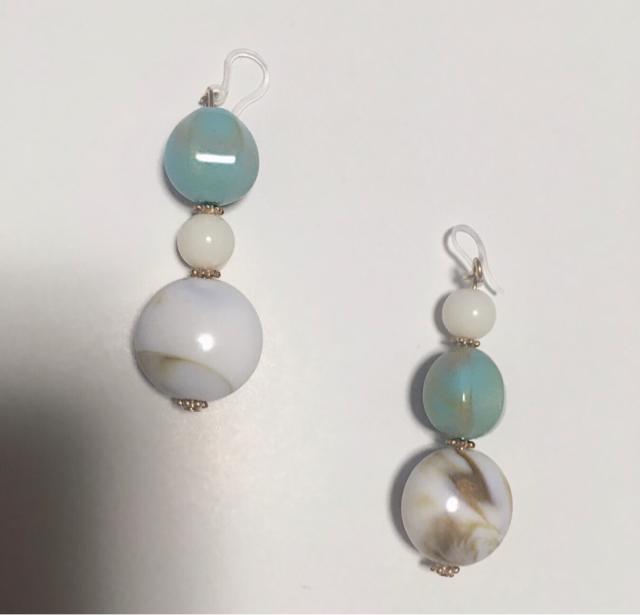 アレルギー対策●アシンメターコイズMix樹脂ピアス●ターコイズブルー水色×ホワイト白 大理石 < 女性アクセサリー/時計 アレルギー対策●アシンメターコイズMix樹脂ピアス●ターコイズブルー水色×ホワイト白 大理石 < 女性アクセサリー/時計の