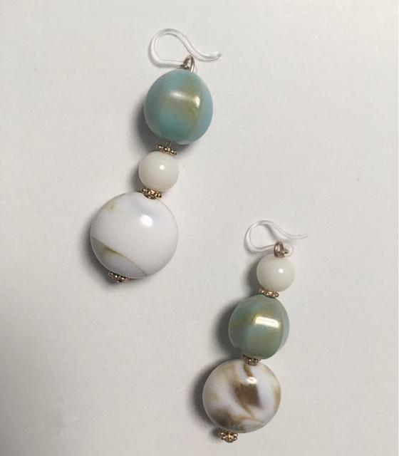 アレルギー対策●アシンメターコイズMix樹脂ピアス●ターコイズブルー水色×ホワイト白 大理石 < 女性アクセサリー/時計 アレルギー対策●アシンメターコイズMix樹脂ピアス●ターコイズブルー水色×ホワイト白 大理石 < 女性アクセサリー/時計の