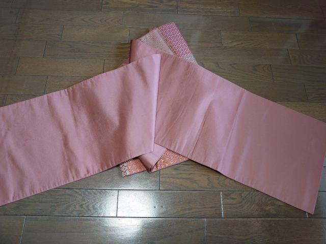 USED、袋帯、六通、退紅色柄 < 女性ファッション  USED、袋帯、六通、退紅色柄 < 女性ファッションの