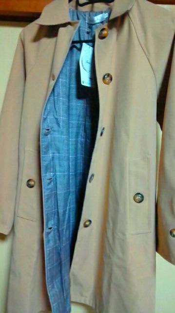 定形外送料無料 新品 タグ付き スプリングコート ベージュ ステンカラーコート M L 春 秋 < 女性ファッション  定形外送料無料 新品 タグ付き スプリングコート ベージュ ステンカラーコート M L 春 秋 < 女性ファッションの