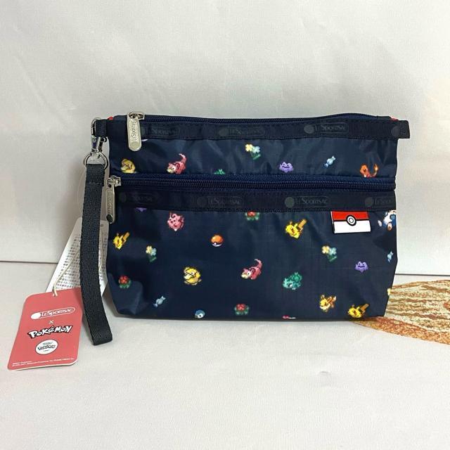 ★新品★LeSportsac レスポートサック ポケモンアンドフラワーズ  化粧ポーチ  2つ収納 ポーチ 7105 送料無料 < 女性ファッション  ★新品★LeSportsac レスポートサック ポケモンアンドフラワーズ  化粧ポーチ  2つ収納 ポーチ 7105 送料無料  < 女性ファッションの