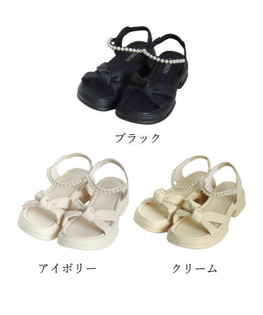 送料無料 新品 太ヒールサンダル レディース パール付き < 女性ファッション  送料無料 新品 太ヒールサンダル レディース パール付き < 女性ファッションの