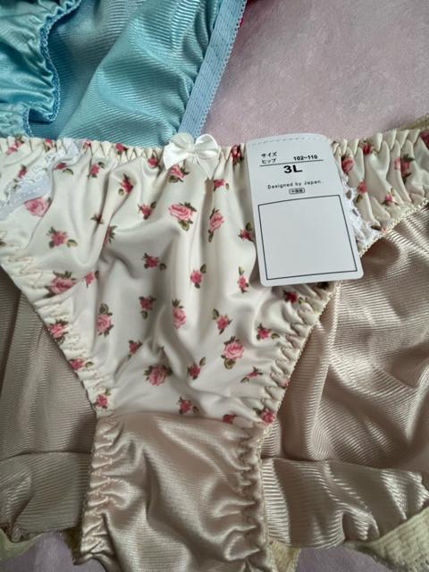 3Lサイズ!3枚セット!光沢ツルツル素材!シフォン使い!あり!高貴品格!色とりどり!エレガント!ショーツ!No.薔薇 < 女性ファッション  3Lサイズ!3枚セット!光沢ツルツル素材!シフォン使い!あり!高貴品格!色とりどり!エレガント!ショーツ!No.薔薇 < 女性ファッションの