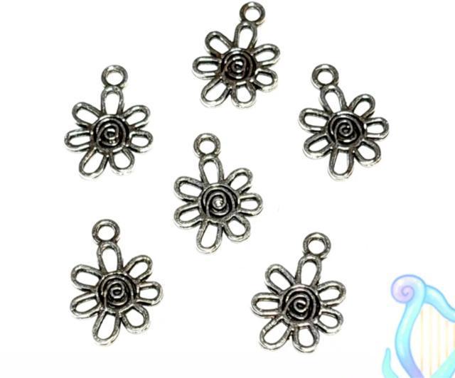 5025 銀色のお花のパーツ 6個 金属パーツ アクセサリーチャーム ハンドメイド材料 < ペット/手芸/園芸 5025 銀色のお花のパーツ 6個 金属パーツ アクセサリーチャーム ハンドメイド材料 < ペット/手芸/園芸の