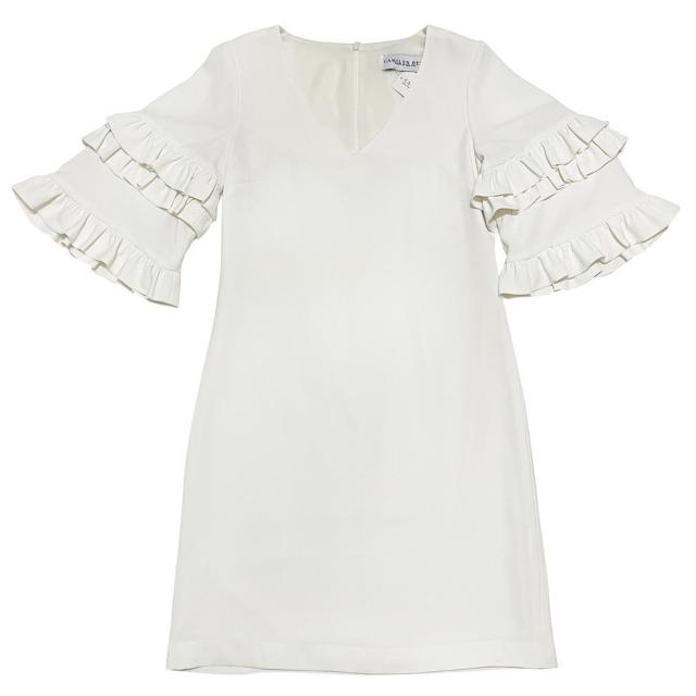 新品キャミリンベスCAMILYN BETHフレアー半袖 ワンピース 白 < 女性ファッション 新品キャミリンベスCAMILYN BETHフレアー半袖 ワンピース 白 < 女性ファッションの