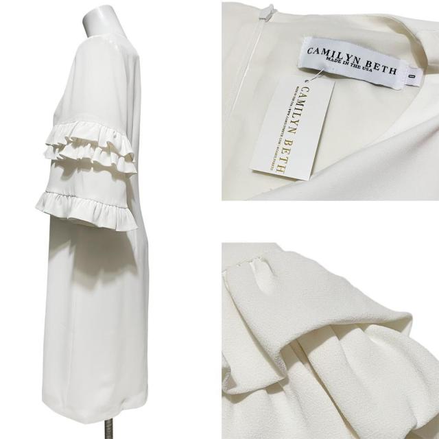 新品キャミリンベスCAMILYN BETHフレアー半袖 ワンピース 白 < 女性ファッション 新品キャミリンベスCAMILYN BETHフレアー半袖 ワンピース 白 < 女性ファッションの