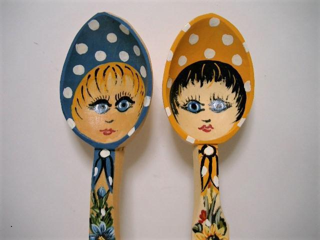 ◎民芸品・工芸品★木彫り/長柄イラストスプーン < ホビー  ◎民芸品・工芸品★木彫り/長柄イラストスプーン < ホビーの