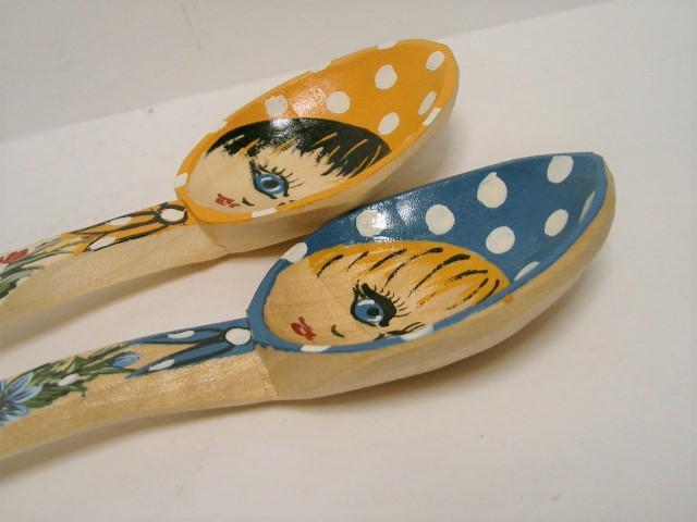 ◎民芸品・工芸品★木彫り/長柄イラストスプーン < ホビー  ◎民芸品・工芸品★木彫り/長柄イラストスプーン < ホビーの