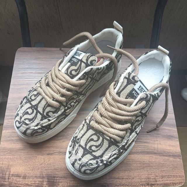 新品 24.5cm レディース スニーカー ブラウン シューズ 靴 カジュアル < 女性ファッション  新品 24.5cm レディース スニーカー ブラウン シューズ 靴 カジュアル  < 女性ファッションの