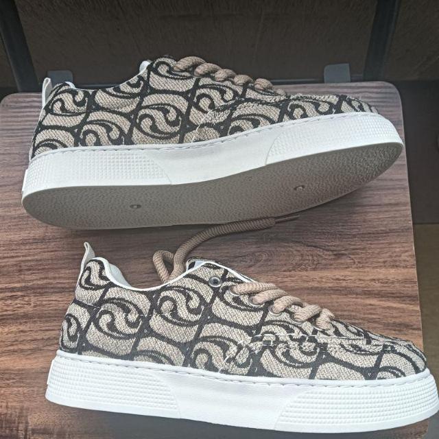 新品 24.5cm レディース スニーカー ブラウン シューズ 靴 カジュアル < 女性ファッション  新品 24.5cm レディース スニーカー ブラウン シューズ 靴 カジュアル < 女性ファッションの