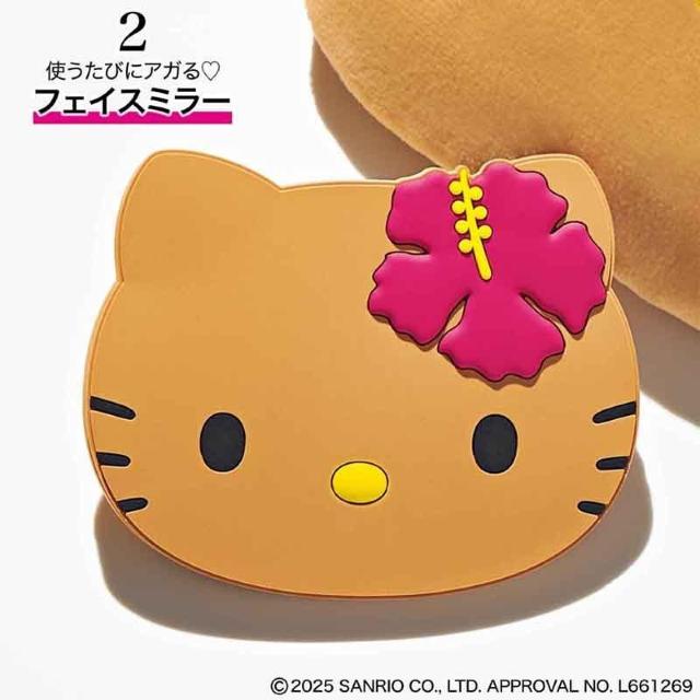 日焼けハローキティ巾着&フェイス形ミラー/sweet2025年9月号増刊付録 < おもちゃ  日焼けハローキティ巾着&フェイス形ミラー/sweet2025年9月号増刊付録 < おもちゃの