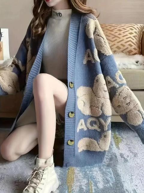 超お買い得3390円★ミドル丈ニットカーディガン ロングスリーブプルオーバージャケット USAサイズM(日本サイズXL相当)青 < 女性ファッション 超お買い得3390円★ミドル丈ニットカーディガン ロングスリーブプルオーバージャケット USAサイズM(日本サイズXL相当)青 < 女性ファッションの