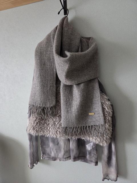 NINA RICCIマフラー★カシミヤ100%のライトグレーマフラー < ブランド NINA RICCIマフラー★カシミヤ100%のライトグレーマフラー < ブランドの