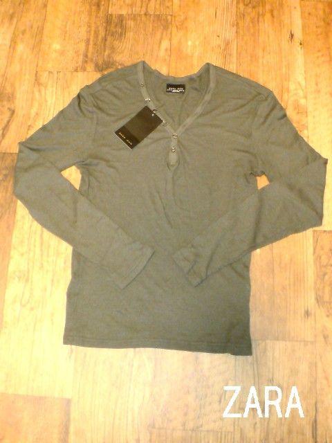 □ZARA/ザラ ヘンリー ロングTシャツ/カーキ/Sサイズ・メンズ☆新品 < ブランド  □ZARA/ザラ ヘンリー ロングTシャツ/カーキ/Sサイズ・メンズ☆新品  < ブランドの