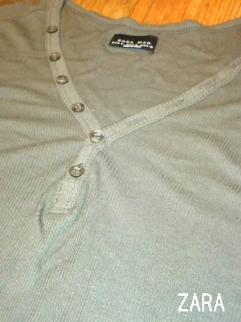 □ZARA/ザラ ヘンリー ロングTシャツ/カーキ/Sサイズ・メンズ☆新品 < ブランド  □ZARA/ザラ ヘンリー ロングTシャツ/カーキ/Sサイズ・メンズ☆新品 < ブランドの