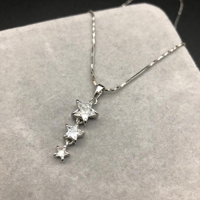 即決 925 シルバー スター ネックレス < 女性アクセサリー/時計  即決 925 シルバー スター ネックレス < 女性アクセサリー/時計の