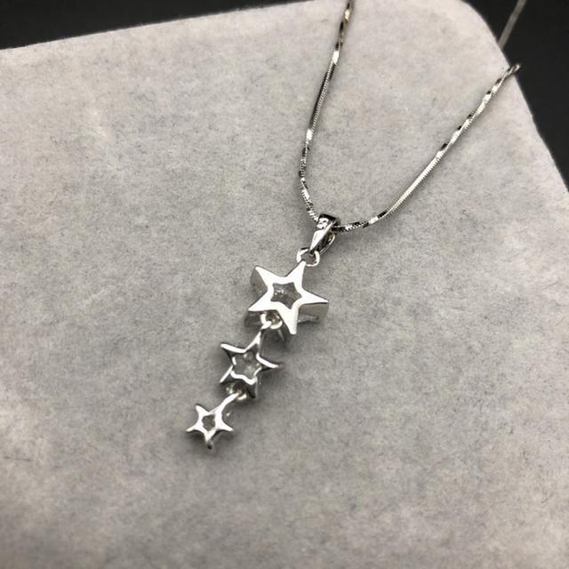即決 925 シルバー スター ネックレス < 女性アクセサリー/時計  即決 925 シルバー スター ネックレス < 女性アクセサリー/時計の