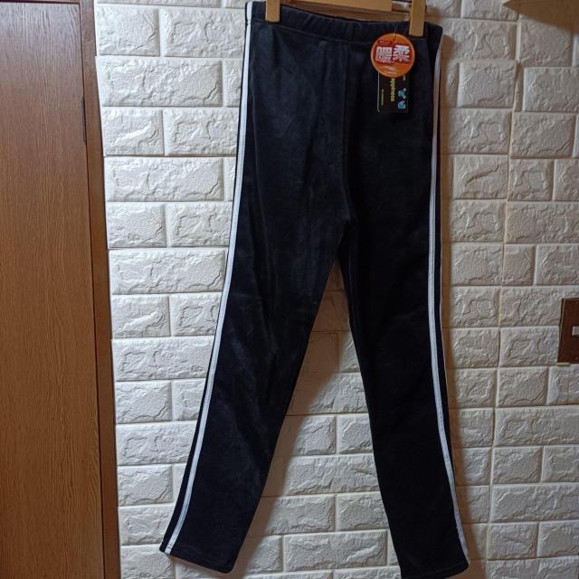 新品★裏シャギーベロア2本ラインレギパン/M < 女性ファッション  新品★裏シャギーベロア2本ラインレギパン/M  < 女性ファッションの