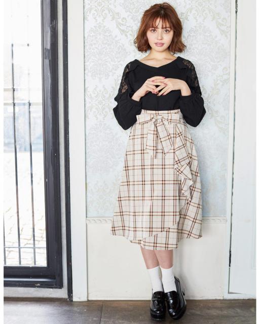 新品☆イング*肩レースフリル付きトップス(クロ) < ブランド  新品☆イング*肩レースフリル付きトップス(クロ)  < ブランドの