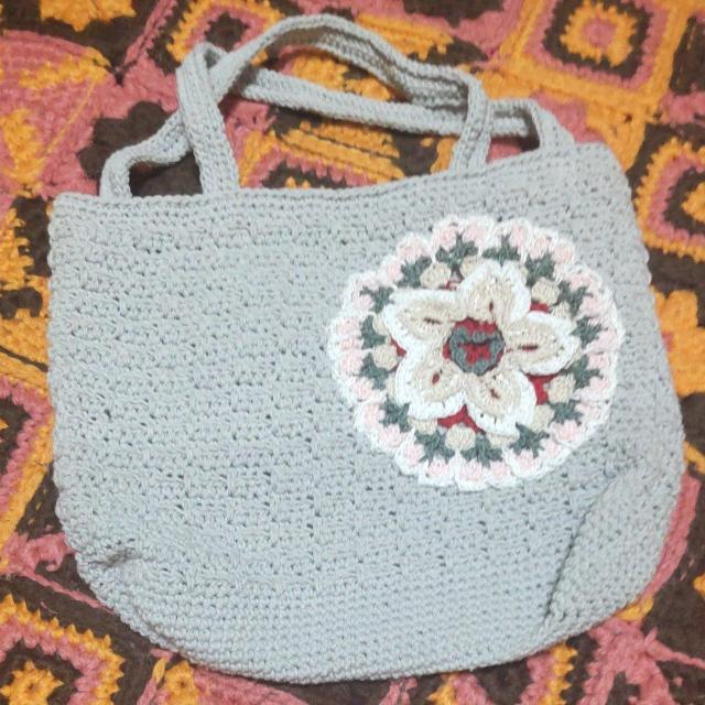 手編みの手提げバック < ペット/手芸/園芸  手編みの手提げバック < ペット/手芸/園芸の