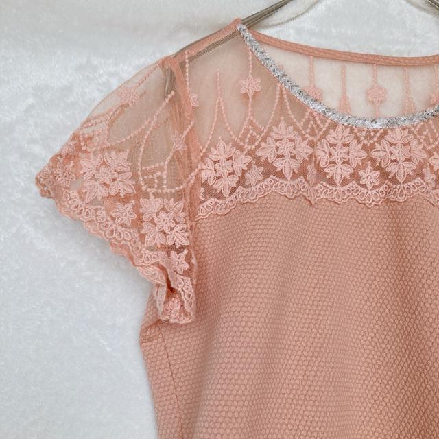 CECIL McBEE デコルテ チュールレース ラグラン 半袖 トップス M N2m < ブランド CECIL McBEE デコルテ チュールレース ラグラン 半袖 トップス M N2m < ブランドの