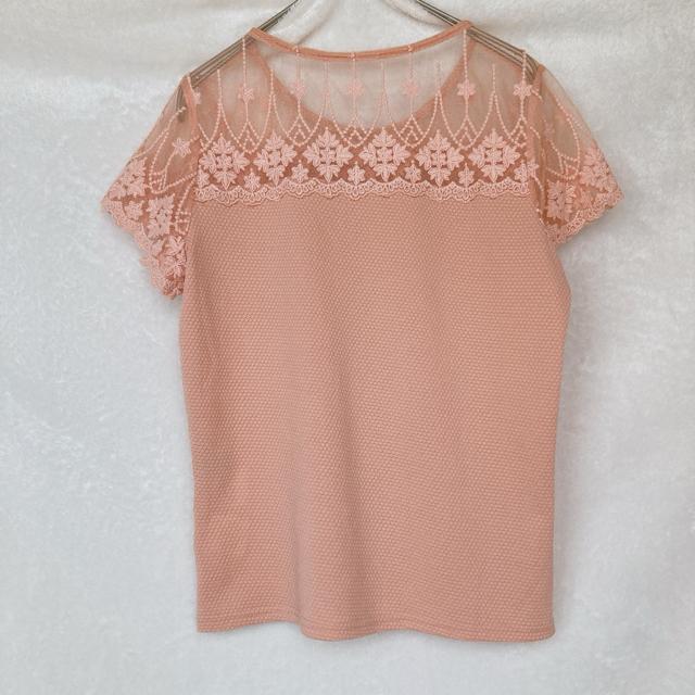 CECIL McBEE デコルテ チュールレース ラグラン 半袖 トップス M N2m < ブランド CECIL McBEE デコルテ チュールレース ラグラン 半袖 トップス M N2m < ブランドの