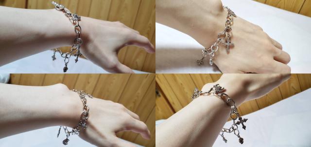 正規 ローリーロドキン mixアイコンチャームブレスレット SV クレセントムーン ゴシッククロス スカル 保証書有 < ブランド 正規 ローリーロドキン mixアイコンチャームブレスレット SV クレセントムーン ゴシッククロス スカル 保証書有 < ブランドの