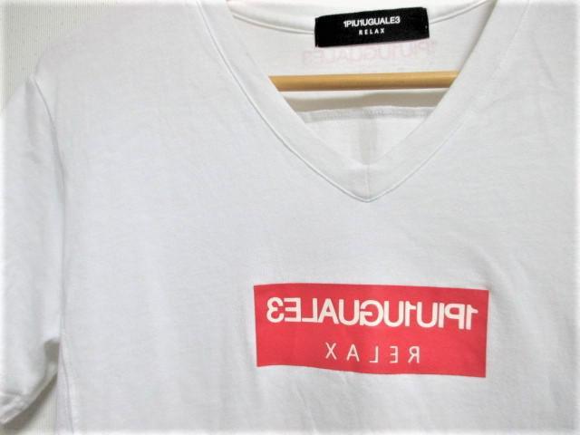 ☆ウノピュウノウグァーレトレ リラックス ボックスロゴ Vネック Tシャツ/メンズ/M < 男性ファッション ☆ウノピュウノウグァーレトレ リラックス ボックスロゴ Vネック Tシャツ/メンズ/M < 男性ファッションの