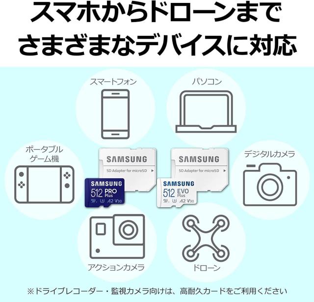 Samsung microSDJ[h 128GB EVO Plus microSDXC UHS-I U3ő]x130MB/b  PC{/Ӌ@ 