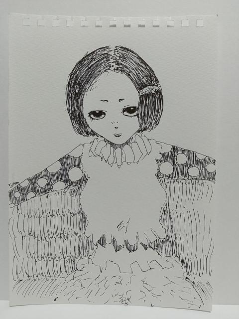 オリジナルイラスト 手描きイラスト ソファー 女の子 ハンドメイド 原画 モノクロ アナログ アート 自作 白黒 art < アニメ/コミック/キャラクター  オリジナルイラスト 手描きイラスト ソファー 女の子 ハンドメイド 原画 モノクロ アナログ アート 自作 白黒 art < アニメ/コミック/キャラクターの