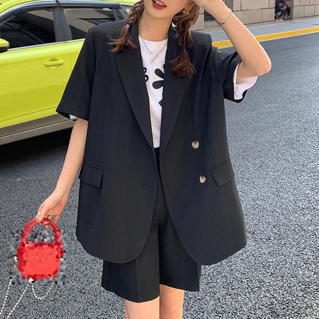 送料無料 新品 半袖ジャケット ショートパンツ セット夏 < 女性ファッション  送料無料 新品 半袖ジャケット ショートパンツ セット夏 < 女性ファッションの