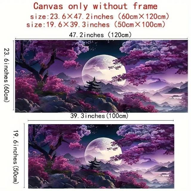 爆ヤス価格790円★モダンな抽象山水油絵、紫色の背景、月、木、ポスター、ヴィンテージインク、アートプリント50cm×〜100cm  < インテリア/ライフ  爆ヤス価格790円★モダンな抽象山水油絵、紫色の背景、月、木、ポスター、ヴィンテージインク、アートプリント50cm×〜100cm  < インテリア/ライフの