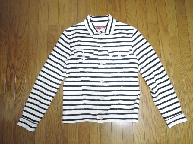 JUNYA WATANABE MAN ジュンヤワタナベ × Levi's シャツ ジャケット XS ボーダー柄 デニム リーバイス < ブランド  JUNYA WATANABE MAN ジュンヤワタナベ × Levi's シャツ ジャケット XS ボーダー柄 デニム リーバイス  < ブランドの