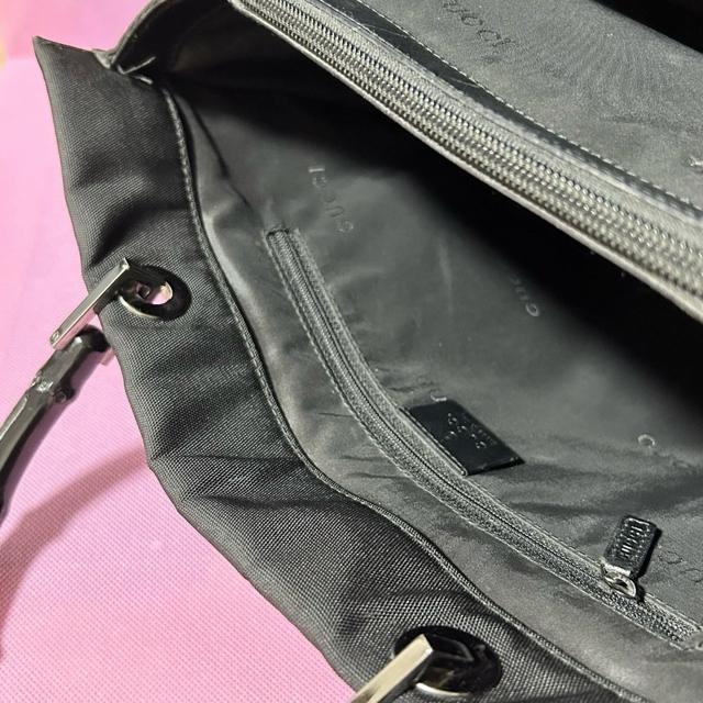 GUCCI  �i�C���� �n���h�o�b�O �o���u�[ 002�E1010�E3444 �u���b�N �� �u�����h�� 