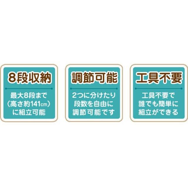 オープンラック メタルラック 棚 8段 マルチラック 収納 < インテリア/ライフ  オープンラック メタルラック 棚 8段 マルチラック 収納 < インテリア/ライフの